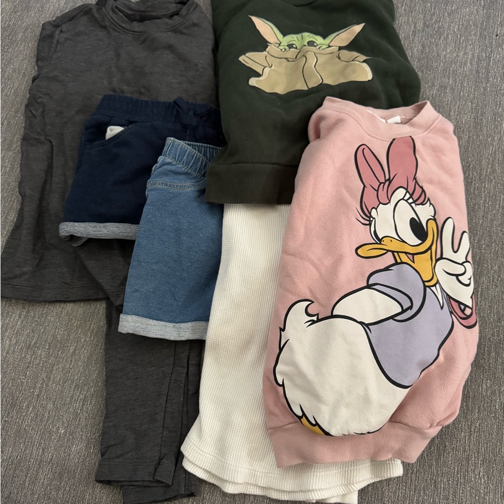5T bundle including Disney Pink Sweatshirt with Character Design